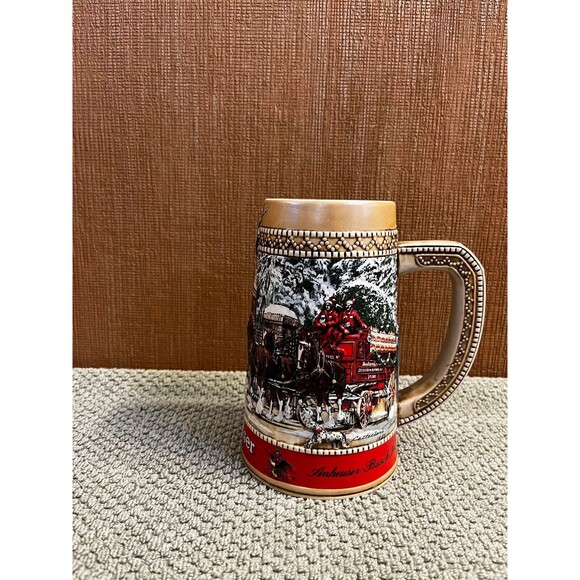 Budweiser 1987 Collector C Series Stein Anheuser Busch Beer Mug Cup Clydesdales - Picture 1 of 5